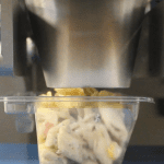 Depositor depositing peas